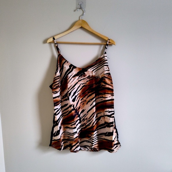 Ashley Stewart Leopard Animal Print Top Cami 18/20 - Picture 1 of 6